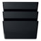 Docupocket Stackable Three-pocket Partition Wall File, 3 Sections, Letter Size, 13" X 4", Black