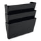 Docupocket Stackable Three-pocket Partition Wall File, 3 Sections, Letter Size, 13" X 4", Black