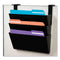 Docupocket Stackable Three-pocket Partition Wall File, 3 Sections, Letter Size, 13" X 4", Black