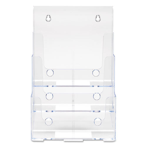 3-compartment Docuholder, Magazine Size, 9.5w X 6.25d X 12.63, Clear