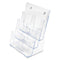 6-compartment Docuholder, Leaflet Size, 9.63w X 6.25d X 12.63h, Clear