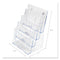 4-compartment Docuholder, Magazine Size, 9.38w X 7d X 13.63h, Clear