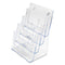 4-compartment Docuholder, Magazine Size, 9.38w X 7d X 13.63h, Clear