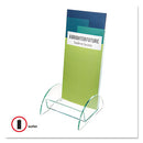 Euro-style Docuholder, Leaflet Size, 4.5w X 4.5d X 7.88h, Green Tinted