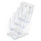 4-compartment Docuholder, Leaflet Size, 4.88w X 6.13d X 10h, Clear