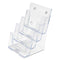 4-compartment Docuholder, Booklet Size, 6.88w X 6.25d X 10h, Clear