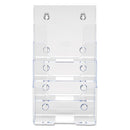 4-compartment Docuholder, Booklet Size, 6.88w X 6.25d X 10h, Clear