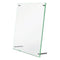 Superior Image Beveled Edge Sign Holder, Letter Insert, Clear/green-tinted Edges