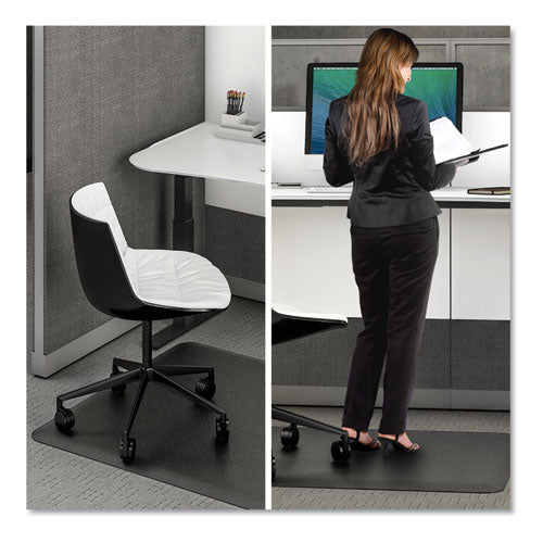 Ergonomic Sit Stand Mat, 48 X 36, Black