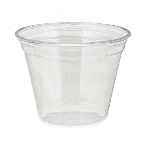 Clear Plastic Pete Cups, 9 Oz, Squat, 50/sleeve, 20 Sleeves/carton