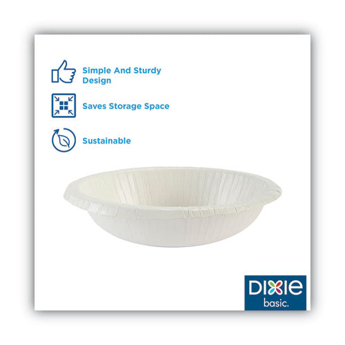 Everyday Disposable Dinnerware, Individually Wrapped, Bowl, 12 Oz, White, 500/carton