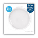 White Paper Plates, 8.5" Dia, Individually Wrapped, White, 500/carton