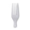 Plastic Cutlery, Heavyweight Forks, White, 1,000/carton