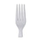 Plastic Cutlery, Heavyweight Forks, White, 100/box