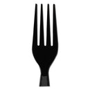 Plastic Cutlery, Heavyweight Forks, Black, 1,000/carton