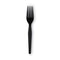 Individually Wrapped Heavyweight Forks, Polystyrene, Black, 1,000/carton