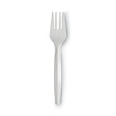 Plastic Cutlery, Mediumweight Forks, White, 1,000/carton