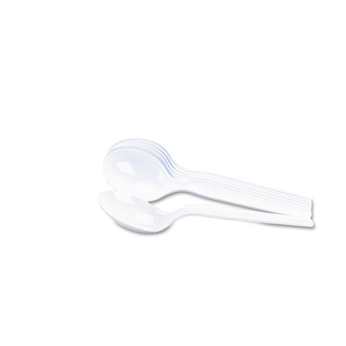 Plastic Cutlery, Heavy Mediumweight Soup Spoon, 100/box