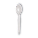 Plastic Cutlery, Heavyweight Teaspoon, Crystal Clear, 6", 1,000/carton