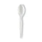 Plastic Cutlery, Heavy Mediumweight Teaspoons, White, 1,000/carton