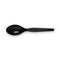 Plastic Cutlery, Heavy Mediumweight Teaspoons, Black, 1,000/carton