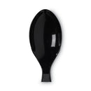 Plastic Cutlery, Heavy Mediumweight Teaspoons, Black, 1,000/carton