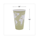 World Art Renewable And Compostable Hot Cups, 16 Oz, Moss, 50/pack