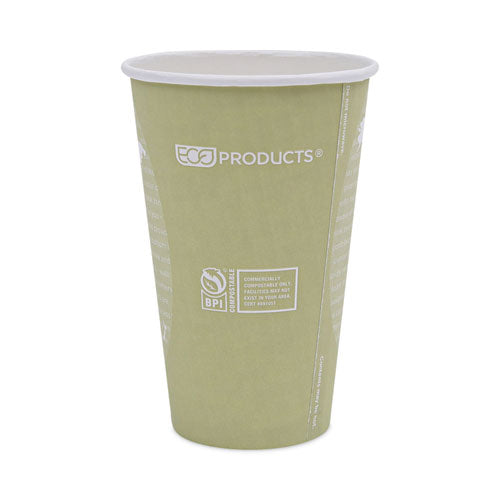 World Art Renewable And Compostable Hot Cups, 16 Oz, 50/pack, 20 Packs/carton