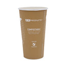 World Art Renewable And Compostable Hot Cups, 20 Oz, 50/pack, 20 Packs/carton