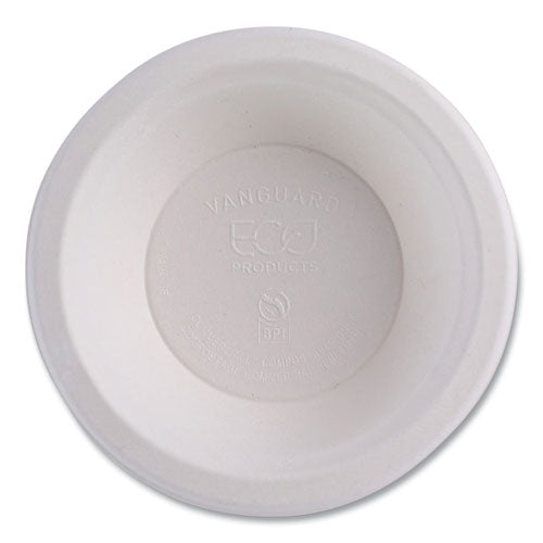 Vanguard Renewable And Compostable Sugarcane Bowls, 12 Oz, White, 1,000/carton