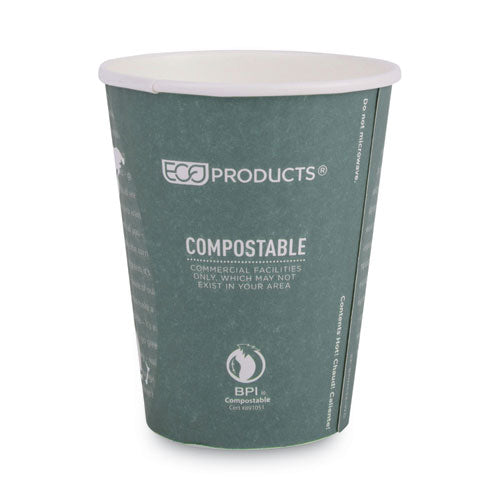 World Art Renewable And Compostable Insulated Hot Cups, Pla, 12 Oz, 40/packs, 15 Packs/carton