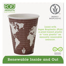 World Art Renewable And Compostable Insulated Hot Cups, Pla, 8 Oz, 40/pack, 20 Packs/carton