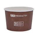 World Art Renewable And Compostable Food Container, 8 Oz, 3.04 Diameter X 2.3 H, Brown, Paper, 50/pack, 20 Packs/carton