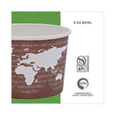 World Art Renewable And Compostable Food Container, 8 Oz, 3.04 Diameter X 2.3 H, Brown, Paper, 50/pack, 20 Packs/carton