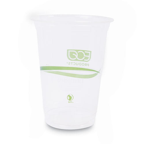 Greenstripe Renewable And Compostable Cold Cups, 16 Oz, Clear, 50/pack, 20 Packs/carton