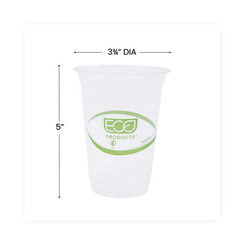 Greenstripe Renewable And Compostable Cold Cups, 16 Oz, Clear, 50/pack, 20 Packs/carton