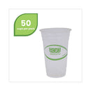 Greenstripe Renewable And Compostable Cold Cups, 20 Oz, Clear, 50/pack, 20 Packs/carton