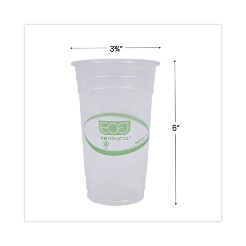 Greenstripe Renewable And Compostable Pla Cold Cups, 24 Oz, 50/pack, 20 Packs/carton