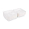 Bagasse Hinged Clamshell Containers, 3-compartment, 9 X 9 X 3, White, Sugarcane, 50/pack, 4 Packs/carton