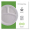 Vanguard Renewable And Compostable Sugarcane Plates, 3-compartment, 10" Dia, White, 500/carton