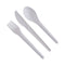 Plantware Compostable Cutlery, Knife, 6", Pearl White, 50/pack, 20 Pack/carton