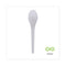 Plantware Compostable Cutlery, Spoon, 6", Pearl White, 50/pack, 20 Pack/carton