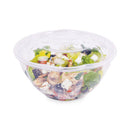 Renewable And Compostable Salad Bowls With Lids, 32 Oz, Clear, Plastic, 50/pack, 3 Packs/carton