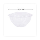 Renewable And Compostable Salad Bowls With Lids, 32 Oz, Clear, Plastic, 50/pack, 3 Packs/carton