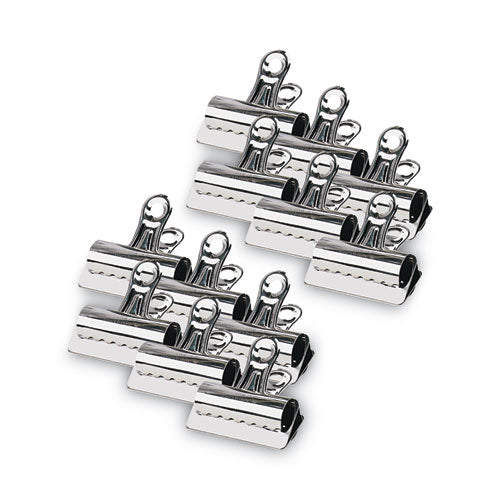 Bulldog Clips, Jumbo, Nickel, 12/box