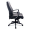 300 Leather High-back Chair, Supports Up To 250 Lb, 19.57" To 22.56" Seat Height, Black