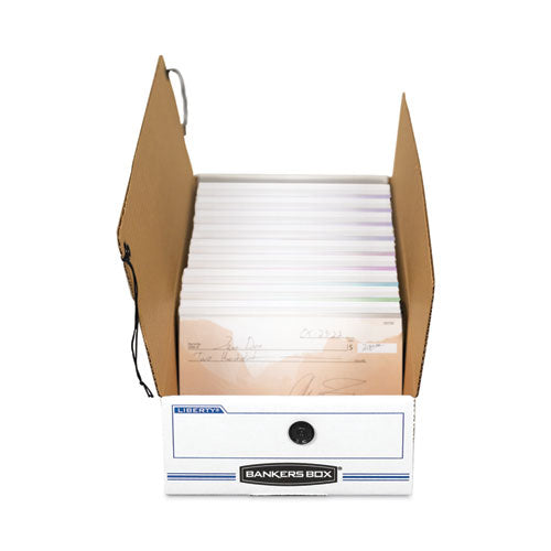 Liberty Check And Form Boxes, 11" X 24" X 5", White/blue, 12/carton