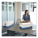 Stor/file Medium-duty Strength Storage Boxes, Letter/legal Files, 12.25" X 16" X 11", White/blue, 4/carton