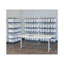 Hang'n'stor Medium-duty Storage Boxes, Letter Files, 12.63" X 15.63" X 10", White/blue, 4/carton