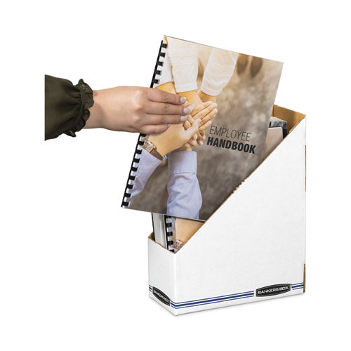 Stor/file Corrugated Magazine File, 4 X 9.25 X 11.75, White, 12/carton